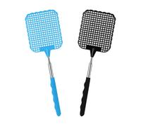 Soodyoow 2 Pièces Tapetteà Mouche, Tapettes à Mouches Extensible, Tapetteà Mouche Main pour Les Mouches,Les moustiques et Les Insectes(Noir+Bleu)