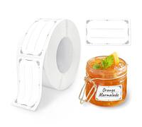 Soodyoow 600 Pièces Etiquettes Autocollantes Bocaux, éTiquettes Autocollantes CongéLation Alimentaire, Autocollants Étiquettes Vierge, pour Bocaux, Enveloppe, Épices, Baking, Peut Écrire (3 x 5cm)