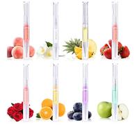 Soodyoow 8 Pcs Huile Cuticules Ongles Stylo, Huile Cuticule Stylo, Stylos à Huile pour Cuticules, Mix Taste avec 8 Parfums, pour Réparer Fissures et Cuticules Sèches, Soin Nutrition Ongles