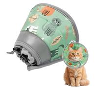 Soodyoow Collerette Chat, Colerette Chat Anti Lechage, Réglable et Pliable, Doux Collerettes pour Chats Après Chirurgie, Élisabeth Collier Cône pour Chats et Petits Chiens (Vert Menthe, S)