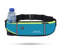 SooGree Ceinture de course pour homme et femme, ceinture de sport fine, sac banane imperméable avec bande réfléchissante, ceinture de course pour course à pied, marche, cyclisme, camping, gym, bleu,