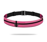 SooGree Ceinture de sport pour la course à pied - Double poche - Résistante à la transpiration - Réfléchissante - Pour randonnée, voyage, cyclisme, entraînement, salle de sport, Orange, One Size