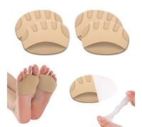 SooGree Lot de 2 paires de coussinets en tissu nid d'abeille pour avant-pied homme femme coussinets métatarse doux en gel pour soulager la douleur (taille L)