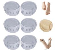 SooGree Lot de 3 paires de coussinets invisibles en tissu nid d'abeille pour avant-pied pour femme, demi-chaussettes invisibles sans orteils, coussinets métatarsiens pour homme et femme, soins de