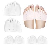 SooGree Lot de 3 paires de coussinets métatarsiens en gel pour la plante des pieds, séparateurs d'orteils, redresseurs d'orteils, correcteur d'oignon, coussin morton, névrome, callosités, pieds