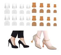 SooGree Lot de 8 paires de protections pour talons hauts, bouchons de réparation de talon aiguille et capuchons de talon, 4 tailles, couvre-talons hauts, réduction du bruit, capuchons antidérapants, 8