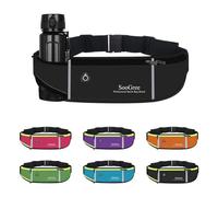 SooGree Sac banane de course à pied avec bouteille d'eau, sac banane léger pour homme et femme, sac de ceinture de coureur, support de téléphone, ceinture pour voyage, randonnée, cyclisme, marche
