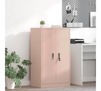 SooIarix Armoire de rangement rose en acier 60 x 40 x 90 cm avec portes verrouillables, armoire de bureau pour bureau à domicile et administration, armoire de classement robuste avec espace de