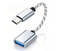 Sooiiyu Adaptateur USB C vers USB, Câble OTG Type C Mâle vers USB A Femelle | Adattatore da Type C, Compatible avec iPhone 17/16/15 Pro Max, iPad Pro, MacBook, Samsung Galaxy S26/S25/S24/S23, Argent