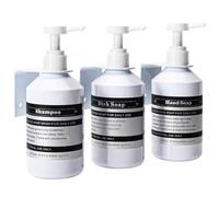 Sookdeo Bouteille distributrice pour Salle de Bain et Cuisine Rechargeable pour shampoing, après-shampoing, Savon à Vaisselle, Lotion, Huile, Savon de Douche avec Pompe, 17 oz, 500 ML, Lot de 3