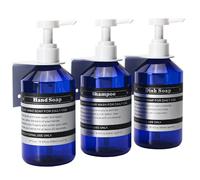 Sookdeo Bouteille distributrice pour Salle de Bain et Cuisine Rechargeable pour shampoing, après-shampoing, Savon à Vaisselle, Lotion, Huile, Savon de Douche avec Pompe, 17 oz, 500 ML, Lot de 3