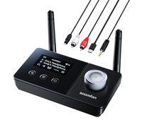 SOOMFON Emetteur Recepteur Bluetooth 5.3, 3 en 1 Adaptateur Bluetooth TV, Transmetteur Audio Bluetooth Double Connexion Longue Portée 30 m, Emetteur pour TV/Casques/Systèmes Audio etc