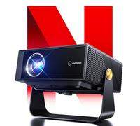 SOOMFON Retroprojecteur avec WiFi et Bluetooth - Videoprojecteur Portable 1080P Projecteur Video Rotatif 360° Auto Keystone Focal Zoom pour HDMI/Smartphone/Home/Extérieur Compatible avec Netflix