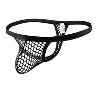 SoonerQuicker 4PC Strings Boxer Hommes Briefs Pyjama Slip Sous-VêTements Sexy Push Up Gay Ouvert Dim Lot Coton Transparent Eminence Taille Haute Basse Pulse Filet Elephant Underpants T-Back Underwear