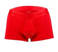 SoonerQuicker Hommes Boxer Sous-VêTement Respirant SéParation Des Balles Scrotum Sexy Push Up Gay Freegun Ouvert Dim Lot Coton Transparent Filet BandoulièRe Convexe Physiologique Quatre Coins