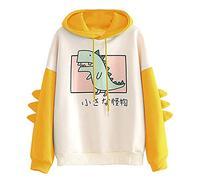 SoonerQuicker Sweat à capuche pour adolescentes et filles - Joli imprimé dinosaure - Sweat à capuche à manches longues - Pull décontracté tendance