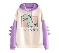SoonerQuicker Sweat à capuche pour adolescentes et filles - Joli imprimé dinosaure - Sweat à capuche à manches longues - Pull décontracté tendance