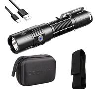Soonfire MX75 2530 Lumen lampe torche tactique, distance de faisceau de 390 yards, lampe torche rechargeable USB-C