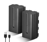 Soonpho 2-Pack NP-F550 Batterie de Rechange Remplacement Battery pour Sony NP-F970 F960 F950 F770 F750 F570 F550 Compatible Godox Neewer caméscope/Moniteur/caméra