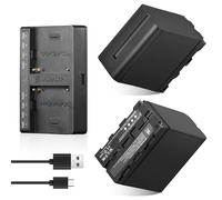 Soonpho 2-Pack NP-F970 Batterie de Rechange Remplacement Battery Smart LED Chargeur Double USB-C pour Sony NP-F970 F960 F950 F770 F750 F570 F550 Compatible Godox Neewer Caméscope/Moniteur/Camera