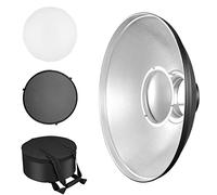 Soonpho Beauty Dish - Réflecteur standard de 30,5 cm avec grille en nid d'abeille noire, diffuseur argenté et sac de rangement, studio photo, stroboscope, réflecteur flash pour flash Bowens Mount