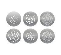 Soonpho Kit de 6 pièces rondes Gobo, plaque métallique de 66 mm avec différents motifs, fonctionne avec la fixation de spot Godox SA/VSA et le snoot optique Soonpho OT1 Pro II III pour créer différents effets d'éclairage