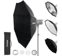 SOONPHO KS-120 47,2in/120cm Softbox Octogonale Monture Bowens,Soft Box Kit Déblocage Rapide avec Diffuseur,Grille en Nid d'abeille et Sac de Transport,Compatible avec Godox SK400IIIV,SK300IIV,MS300V