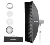 SOONPHO KS-30 * 120cm Softbox Rectangulaire,Monture Bowens Déblocage Rapide Soft Box Set à Bandes avec Diffuseur,Grille en Nid d'abeille,Sac de Transport,Compatible Godox SK400IIIV SK300IIV