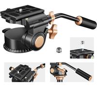 Soonpho Panoramic Aluminum Alloy Tripod Head with 1/4" and 3/8" Screw for DSLR Camcorders Video Tripod Monopod Lighting Stands and Camera Sliders Load up to 18kg