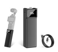 Soonpho Poignée de Batterie Battery Grip pour Osmo Pocket 3 Ecran LCD 5000mAh 22W Chargement Rapide Poignée de Batterie pour Osmo Pocket 3 Support pour Trépied Externe