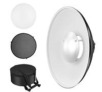 Soonpho Réflecteur Beauty Dish 30 cm avec grille nid d'abeille noire, diffuseur blanc et sac de rangement, flash studio Bowens Mount