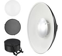 Soonpho Réflecteur standard de 42 cm avec grille nid d'abeille, chaussette diffuseur blanche et sac, pour flash stroboscopique Bowens VC-400HS VE-300 Godox AD200 AD180 AD360 AD360II