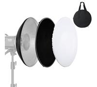 Soonpho Réflecteur standard de 55 cm avec grille en nid d'abeille, diffuseur de chaussettes et sac, pour flash stroboscopique Bowens Mount Studio comme Neewer VC-400HS VE-300 Godox AD200 AD180 AD360