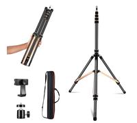 Soonpho Support de Lumière en Alliage d'Aluminium avec Pied Réversible à 180°,Adaptateur à Vis 1/4"-3/8",102,36in/260cm Trépied Pied d'éclairage pour Photographie en Plein Air Speedlite Strobe Softbox