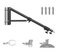 Soonpho Wall Boom Arm Bras de Potence Wall Mount avec Base Triangulaire pour Photographie Studio vidéo lumière monolight softbox réflecteur,Rotation de 180 degrés,Longueur Max 53,1 pouces/135cm(Noir)