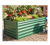 Soontrans Jardinière surélevée rectangulaire en acier galvanisé (120 x 60 x
