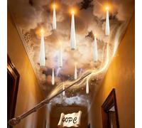 Soontrans Lot de 40 bougies flottantes magiques flottantes à poser, minuterie de 6 heures, fonction mémoire, 3 modes d'éclairage, à suspendre avec baguette magique, fonctionne avec piles, blanc chaud