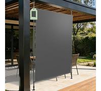 Soontrans Store Balcon sans Percage 160 x 250 CM, Store Vertical Exterieur avec Manivelle à Hauteur Réglable, Store Extérieur en Polyester, pour Balcon, Jardin, pour Locataire, Anthracite