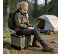 Soontrans Toilettes de camping pliables avec sac de transport et 10 sacs de toilette, compactes, pour l'extérieur, pour festival, embouteillages, tentes (rectangulaire, vert)