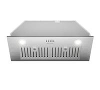 SOONYE Hotte aspirante 76,2 cm, insert hotte de cuisinière 600 CFM avec contrôle à bouton-poussoir, filtre à déflecteur permanent, convertible sans conduit/conduit
