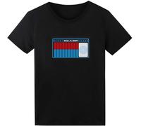 SOOOEC T-shirt LED avec égaliseur activé par le son, pour Halloween, fête EDM, hip-hop, cosplay, concert, anniversaire, cadeau DJ, noir, Noir (égaliseur), L