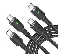 SooPii 100W PD USB C to USB C Cable,[2-Pack 3 m] Type C Cable with Smart LED Indicator for lPhone 16/15/15 Pro/15 Plus, lPad Air/lPad Pro, MacBook Pro,Galaxy S23/S21/S10/S9/Plus