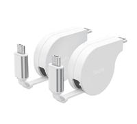 SooPii câble rétractable C vers C dédié à la station de charge HomeHub H1/H1 Pro,câble de charge rapide 60 W,câble anti-nœuds pour iPhone,Galaxy,Tablettes et ordinateurs portables,35cm,lot de 2,Blanc