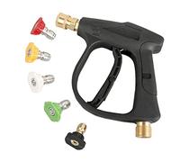 Sooprinse Pistolet de nettoyage haute pression, 3000 PSI Max avec 5 buses de connexion rapide de couleur M22 Connecteur de tuyau 3.0 pointe