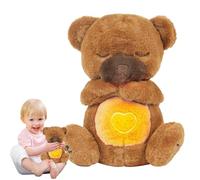 Soother baby Bear - Sleep Sleother Sleother avec une lumière douce et un son doux | Jouet câlin câlin avec de la musique apaisante, ours de nuit apaisant pour les filles, maman et famille, bébé Comfor