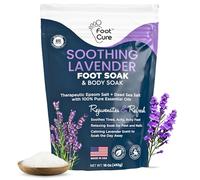 Soothing Lavender Foot Soak with Epsom Salt - Best Toenail Treatment, & Softens Calluses - Soothes Sore & Tired Feet, Foot Odor Scent, Spa Pédicure - Made in USA 16 oz