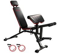 Soozier Banc de musculation réglable 660LBS avec appui-tête allongé