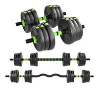 Soozier Set d'haltères réglables 3 en 1 55 lb vert
