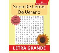 Sopa de Letra de Verano: Sopas de Letras con letra grande y fácil de leer para personas mayores sobre verano, playas, y más | 8.5 x 11 pulgadas | 110 ... para vacaciones, días festivos y tiempo libre