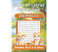 Sopa de Letras "Animales" para niños: de 5 a 8 años | 50+ Puzzles | Letra Grande | Educativo | Cohetes | Ciencia Ficción | Para vacaciones y Tiempo Libre | 6 x 9 pulgadas, 15,24 x 22,86 cm